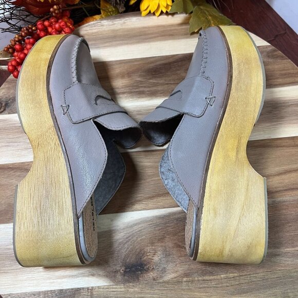 Kelsi Dagger Brooklyn Window Dove Clog Sz 9.5M in Wild Veg Leather - Picture 7 of 11
